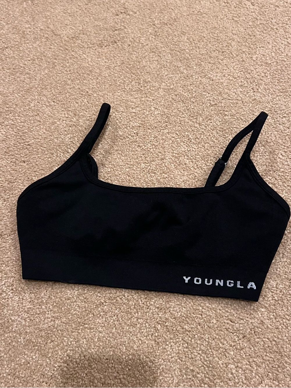 YoungLA Black Seamless sports bra